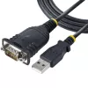 StarTech.com 1m USB-zu-Seriell-Kabel, DB9-Stecker RS232 zu USB-Konverter, Prolific IC, USB-zu-Seriell-Adapter für SPS/Drucker/Scanner/Schalter, USB-zu-COM-Port-Adapter, Windows/Mac