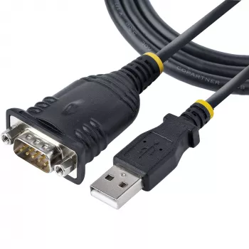 StarTech.com 1m USB-zu-Seriell-Kabel, DB9-Stecker RS232 zu USB-Konverter, Prolific IC, USB-zu-Seriell-Adapter für SPS/Drucker/Scanner/Schalter, USB-zu-COM-Port-Adapter, Windows/Mac