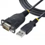 StarTech.com 1m USB-zu-Seriell-Kabel, DB9-Stecker RS232 zu USB-Konverter, Prolific IC, USB-zu-Seriell-Adapter für SPS/Drucker/Scanner/Schalter, USB-zu-COM-Port-Adapter, Windows/Mac