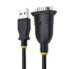 StarTech.com 1m USB-zu-Seriell-Kabel, DB9-Stecker RS232 zu USB-Konverter, Prolific IC, USB-zu-Seriell-Adapter für SPS/Drucker/Scanner/Schalter, USB-zu-COM-Port-Adapter, Windows/Mac