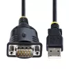 StarTech.com 1m USB-zu-Seriell-Kabel, DB9-Stecker RS232 zu USB-Konverter, Prolific IC, USB-zu-Seriell-Adapter für SPS/Drucker/Scanner/Schalter, USB-zu-COM-Port-Adapter, Windows/Mac