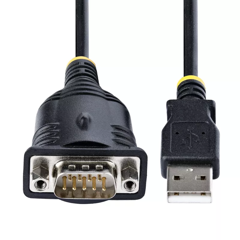 StarTech.com 1m USB-zu-Seriell-Kabel, DB9-Stecker RS232 zu USB-Konverter, Prolific IC, USB-zu-Seriell-Adapter für SPS/Drucker/Scanner/Schalter, USB-zu-COM-Port-Adapter, Windows/Mac