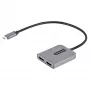 StarTech.com USB-C auf Dual HDMI MST HUB - Dual HDMI 4K 60Hz - USB Typ C Multi-Monitor-Adapter für Laptop mit 30cm Kabel - DP 1.4 Multi-Stream Transport Hub - USB-C auf HDMI Splitter