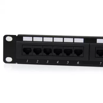 StarTech.com 24 Port 1U Rackmount Cat 6 110 Patch Panel, RJ-45, Rack-Montage, 1U, Schwarz, RoHS, CE, ETl, UL