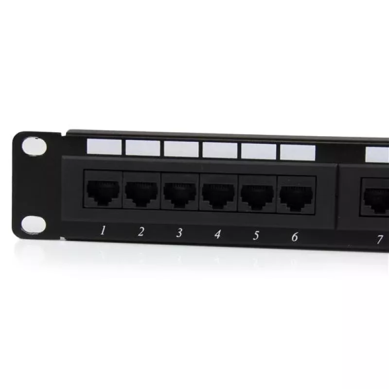 StarTech.com 24 Port 1U Rackmount Cat 6 110 Patch Panel, RJ-45, Rack-Montage, 1U, Schwarz, RoHS, CE, ETl, UL