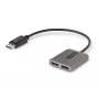 StarTech.com 2-Port DisplayPort MST Hub, Dual 4K 60Hz, DP auf 2x DisplayPort Monitor Adapter, DP 1.4 Multi-Monitor Video Adapter, 30 cm integriertes Kabel, USB mit Strom versorgt, nur Windows
