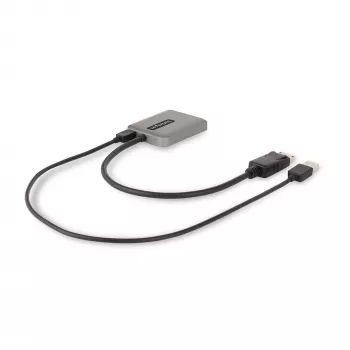 StarTech.com 2-Port DisplayPort MST Hub, Dual 4K 60Hz, DP auf 2x DisplayPort Monitor Adapter, DP 1.4 Multi-Monitor Video Adapter, 30 cm integriertes Kabel, USB mit Strom versorgt, nur Windows