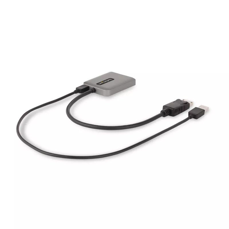 StarTech.com 2-Port DisplayPort MST Hub, Dual 4K 60Hz, DP auf 2x DisplayPort Monitor Adapter, DP 1.4 Multi-Monitor Video Adapter, 30 cm integriertes Kabel, USB mit Strom versorgt, nur Windows