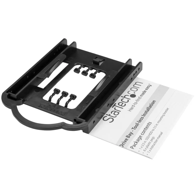 StarTech.com 2,5-Zoll SSD/HDD-Halterung für 3,5-Zoll-Laufwerksschacht – werkzeuglose Installation