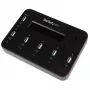 StarTech.com Standalone 1-auf-5 USB-Stick-Duplikator und -Löscher, Multi-USB-Flash-Laufwerk-Kopierer, System- und Datei- sowie Ganzlaufwerkskopie mit 1,5 GB/min, Einzel- und 3-Pass-Löschung, LCD-Anzeige – TAA