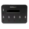 StarTech.com Standalone 1-auf-5 USB-Stick-Duplikator und -Löscher, Multi-USB-Flash-Laufwerk-Kopierer, System- und Datei- sowie Ganzlaufwerkskopie mit 1,5 GB/min, Einzel- und 3-Pass-Löschung, LCD-Anzeige – TAA