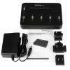 StarTech.com Standalone 1-auf-5 USB-Stick-Duplikator und -Löscher, Multi-USB-Flash-Laufwerk-Kopierer, System- und Datei- sowie Ganzlaufwerkskopie mit 1,5 GB/min, Einzel- und 3-Pass-Löschung, LCD-Anzeige – TAA