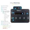 StarTech.com Standalone 1-auf-5 USB-Stick-Duplikator und -Löscher, Multi-USB-Flash-Laufwerk-Kopierer, System- und Datei- sowie Ganzlaufwerkskopie mit 1,5 GB/min, Einzel- und 3-Pass-Löschung, LCD-Anzeige – TAA