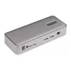 StarTech.com Dual-Laptop USB-C KVM-Dockingstation, Dual-Monitor 4K 60Hz DisplayPort-Dock, 5-Port USB-Hub, GbE, 90W/45W Power Delivery an zwei Laptops, Windows/Mac, 2-Host KVM-Dock - TAA