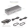 StarTech.com Dual-Laptop USB-C KVM-Dockingstation, Dual-Monitor 4K 60Hz DisplayPort-Dock, 5-Port USB-Hub, GbE, 90W/45W Power Delivery an zwei Laptops, Windows/Mac, 2-Host KVM-Dock - TAA