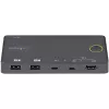 StarTech.com 2-Port Hybrid USB-A + HDMI & USB-C KVM-Switch - Einzelner 4K 60Hz HDMI 2.0 Monitor - Kompakter Desktop- und/oder Laptop-HDMI-KVM-Switch - USB-Bus-betrieben - Thunderbolt 3 kompatibel