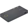 StarTech.com 2-Port Hybrid USB-A + HDMI & USB-C KVM-Switch - Einzelner 4K 60Hz HDMI 2.0 Monitor - Kompakter Desktop- und/oder Laptop-HDMI-KVM-Switch - USB-Bus-betrieben - Thunderbolt 3 kompatibel