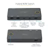 StarTech.com 2-Port Hybrid USB-A + HDMI & USB-C KVM-Switch - Einzelner 4K 60Hz HDMI 2.0 Monitor - Kompakter Desktop- und/oder Laptop-HDMI-KVM-Switch - USB-Bus-betrieben - Thunderbolt 3 kompatibel