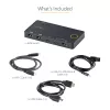 StarTech.com 2-Port Hybrid USB-A + HDMI & USB-C KVM-Switch - Einzelner 4K 60Hz HDMI 2.0 Monitor - Kompakter Desktop- und/oder Laptop-HDMI-KVM-Switch - USB-Bus-betrieben - Thunderbolt 3 kompatibel