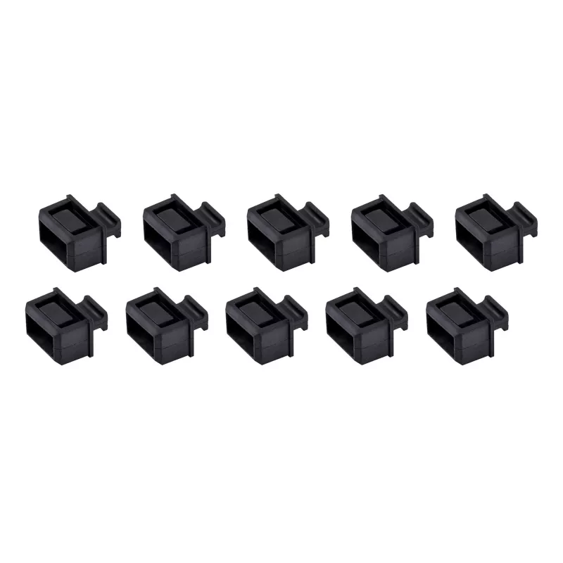 StarTech.com SFP-Staubschutzkappen – 10er-Pack, SFP, Gummi, Schwarz, Netzwerk-Switch, 14,6 mm, 10,1 mm