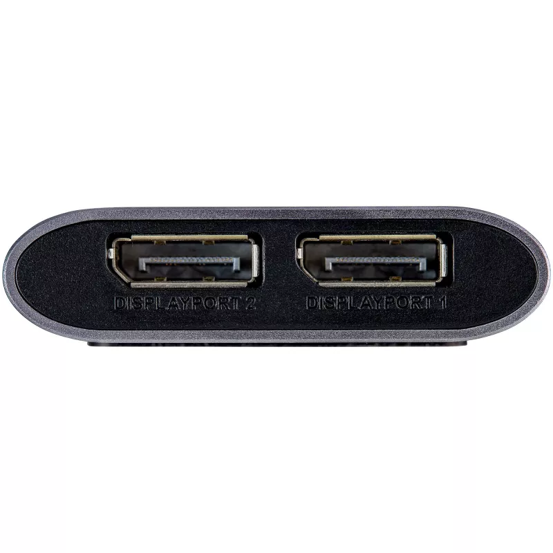 StarTech.com Thunderbolt auf Dual DisplayPort Adapter DP 1.4, Dual 4K 60Hz oder Single 8K/5K Thunderbolt zu DP Konverter, 2x DisplayPort Monitor Video Adapter - Mac & Windows