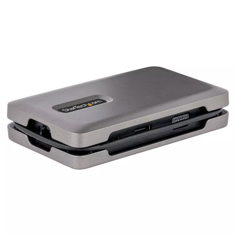 StarTech.com USB-C Dual-Monitor-Multiport-Adapter bis zu 4K 60Hz USB-C DP Alt Mode Videoausgang & HDMI 2.0, oder 1080p VGA, 100W PD Pass-Through, USB Typ-C Mini-Dock, USB-C Dockingstation, MST-Hub