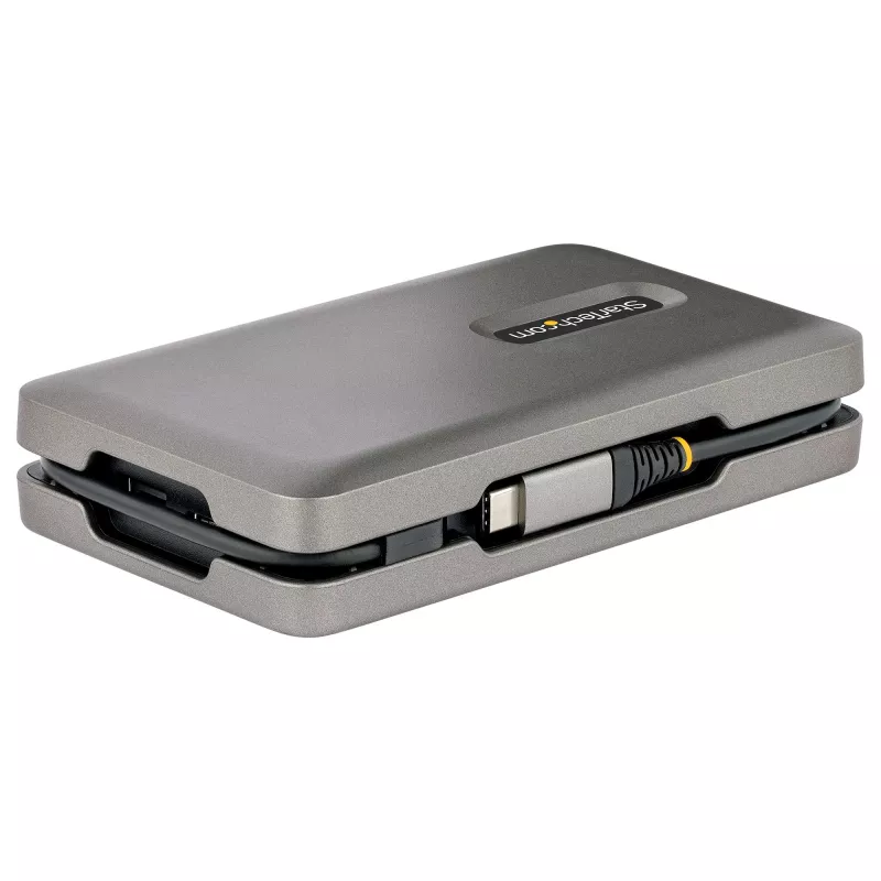 StarTech.com USB-C Dual-Monitor-Multiport-Adapter bis zu 4K 60Hz USB-C DP Alt Mode Videoausgang & HDMI 2.0, oder 1080p VGA, 100W PD Pass-Through, USB Typ-C Mini-Dock, USB-C Dockingstation, MST-Hub