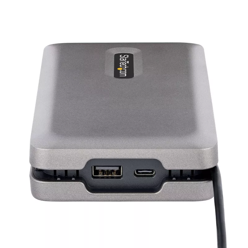 StarTech.com USB-C Dual-Monitor-Multiport-Adapter bis zu 4K 60Hz USB-C DP Alt Mode Videoausgang & HDMI 2.0, oder 1080p VGA, 100W PD Pass-Through, USB Typ-C Mini-Dock, USB-C Dockingstation, MST-Hub