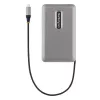 StarTech.com USB-C Dual-Monitor-Multiport-Adapter bis zu 4K 60Hz USB-C DP Alt Mode Videoausgang & HDMI 2.0, oder 1080p VGA, 100W PD Pass-Through, USB Typ-C Mini-Dock, USB-C Dockingstation, MST-Hub