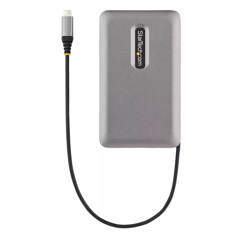 StarTech.com USB-C Dual-Monitor-Multiport-Adapter bis zu 4K 60Hz USB-C DP Alt Mode Videoausgang & HDMI 2.0, oder 1080p VGA, 100W PD Pass-Through, USB Typ-C Mini-Dock, USB-C Dockingstation, MST-Hub