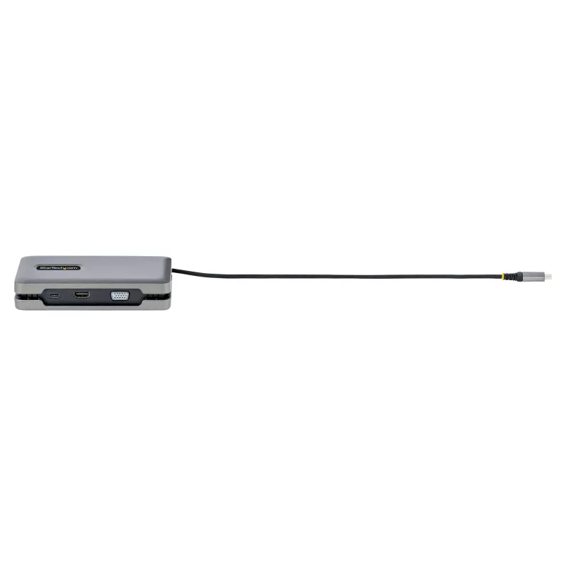 StarTech.com USB-C Dual-Monitor-Multiport-Adapter bis zu 4K 60Hz USB-C DP Alt Mode Videoausgang & HDMI 2.0, oder 1080p VGA, 100W PD Pass-Through, USB Typ-C Mini-Dock, USB-C Dockingstation, MST-Hub