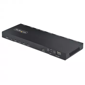 StarTech.com 4-Port HDMI-Splitter, 4K 60Hz HDMI 2.0 Video, 4K HDMI-Splitter mit integriertem Scaler, HDMI-Splitter 1 In 4 Out, 3,5 mm/optischer Audioanschluss, HDMI Anzeige/Ausgangssplitter