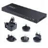 StarTech.com 4-Port HDMI-Splitter, 4K 60Hz HDMI 2.0 Video, 4K HDMI-Splitter mit integriertem Scaler, HDMI-Splitter 1 In 4 Out, 3,5 mm/optischer Audioanschluss, HDMI Anzeige/Ausgangssplitter