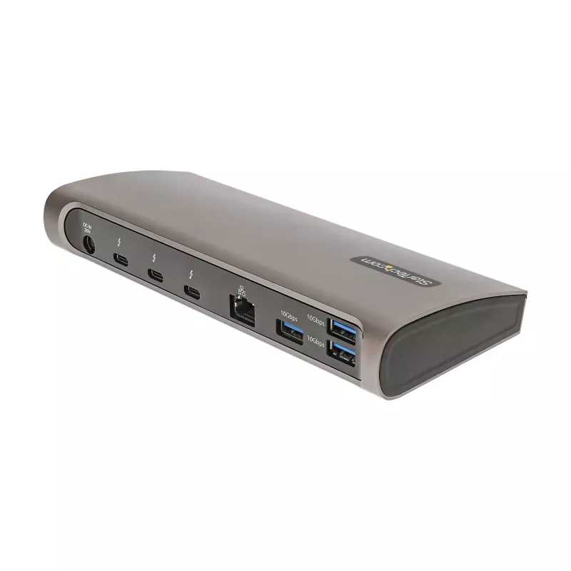 StarTech.com Thunderbolt 4 Dock, 96W Power Delivery, Einzel 8K/Dual Monitor 4K 60Hz, 3xTB4/USB4 Anschlüsse, 4xUSB-A, SD, GbE, Thunderbolt 4 Dockingstation für Windows oder TB3 MacBook, 0,8m Kabel