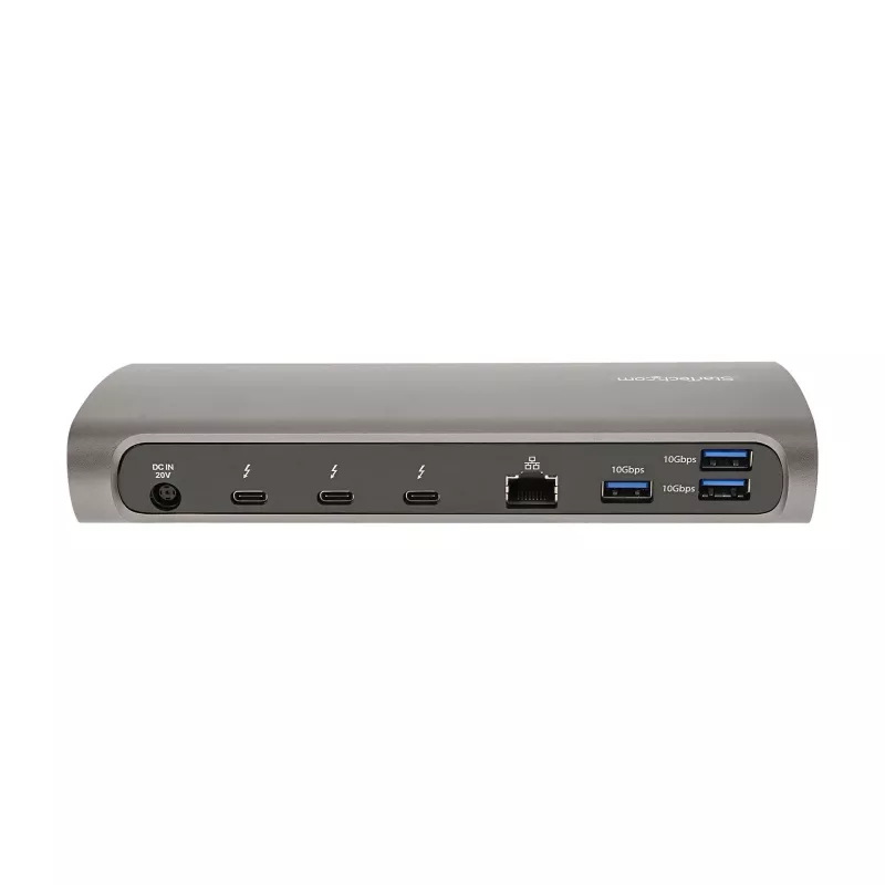 StarTech.com Thunderbolt 4 Dock, 96W Power Delivery, Einzel 8K/Dual Monitor 4K 60Hz, 3xTB4/USB4 Anschlüsse, 4xUSB-A, SD, GbE, Thunderbolt 4 Dockingstation für Windows oder TB3 MacBook, 0,8m Kabel