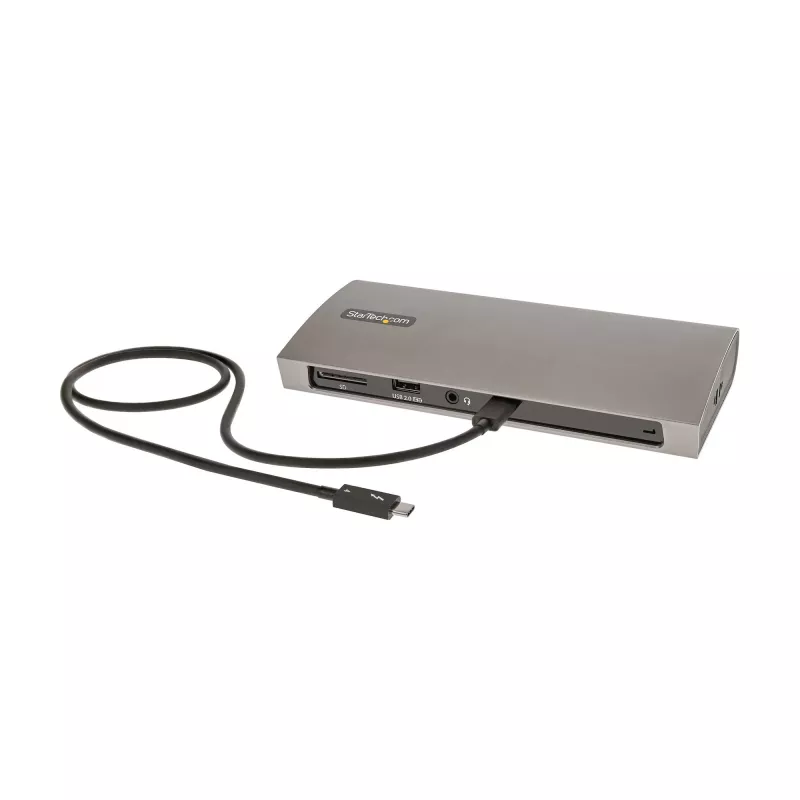 StarTech.com Thunderbolt 4 Dock, 96W Power Delivery, Einzel 8K/Dual Monitor 4K 60Hz, 3xTB4/USB4 Anschlüsse, 4xUSB-A, SD, GbE, Thunderbolt 4 Dockingstation für Windows oder TB3 MacBook, 0,8m Kabel