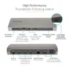 StarTech.com Thunderbolt 4 Dock, 96W Power Delivery, Einzel 8K/Dual Monitor 4K 60Hz, 3xTB4/USB4 Anschlüsse, 4xUSB-A, SD, GbE, Thunderbolt 4 Dockingstation für Windows oder TB3 MacBook, 0,8m Kabel