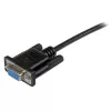 StarTech.com 2m Schwarzes DB9 RS232 serielles Nullmodem-Kabel F/F