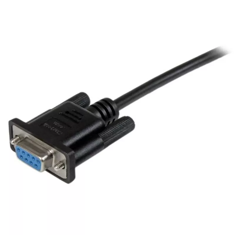 StarTech.com 1m Schwarz DB9 RS232 Serielles Nullmodem-Kabel F/F