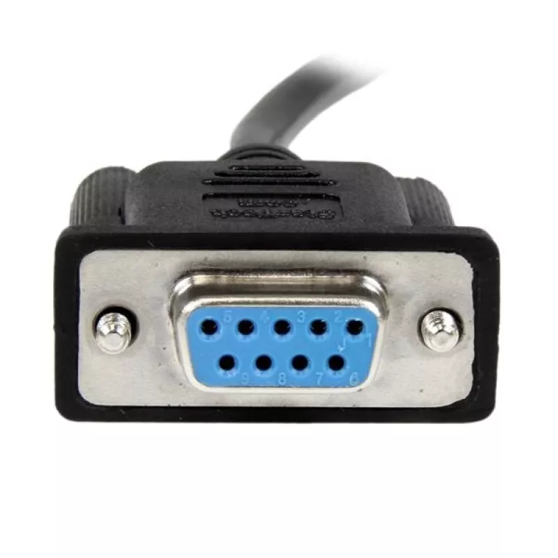 StarTech.com 1m Schwarz DB9 RS232 Serielles Nullmodem-Kabel F/F