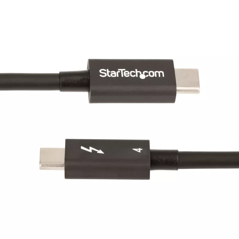 StarTech.com 0,5 m Thunderbolt 4 Kabel – 40 Gbit/s – 100W PD – 4K/8K Video – Intel-zertifiziertes Thunderbolt Kabel – kompatibel mit USB 4/Thunderbolt 3/USB 3.2/USB Typ-C/DisplayPort