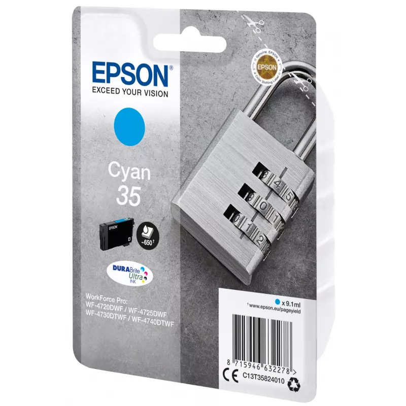 Epson Padlock Einzelpackung Cyan 35 DURABrite Ultra Tinte