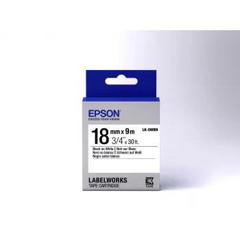 Epson Label Cartridge Standard LK-5WBN Schwarz/Weiß 18mm (9m)