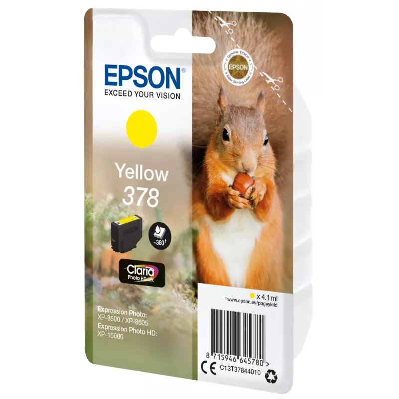 Patrone Epson 378 Gelb 360 Seiten Tinte C13T37844010