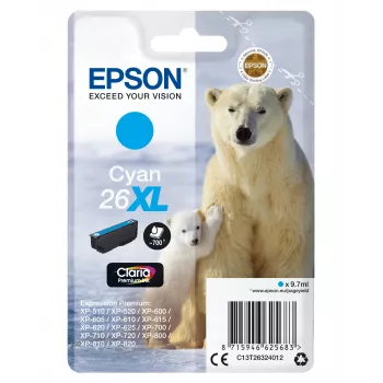 Epson Eisbär Einzelpack Cyan 26XL Claria Premium Ink