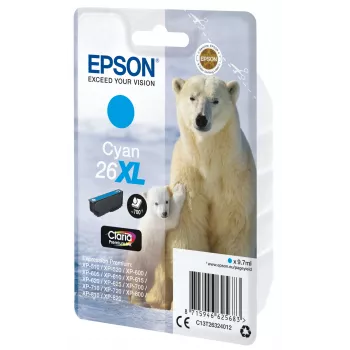 Epson Eisbär Einzelpack Cyan 26XL Claria Premium Ink