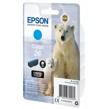Epson Polar Bear Singlepack Cyan 26 Claria Premium Ink