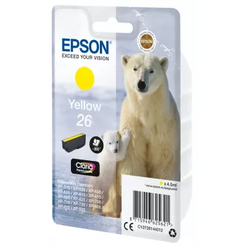 Epson Eisbär Einzelpack Gelb 26 Claria Premium Ink