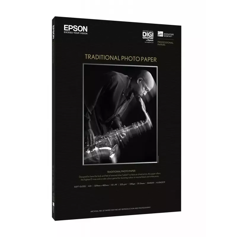 Epson Traditional Photo Paper, DIN A3+, 330 g/m², 25 Blatt