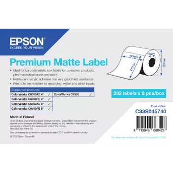 Epson C33S045740 Etikett selbstklebendes Druckeretikett